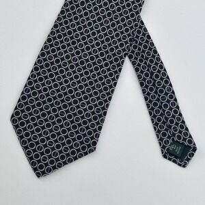 Lauren Ralph Lauren Black Geometric‎ Mens Silk Tie Made In the USA